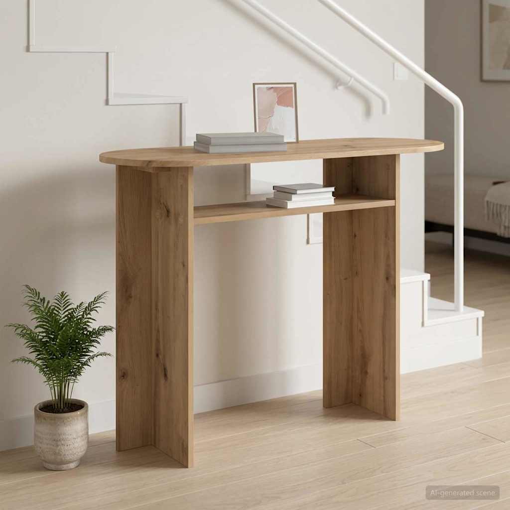 vidaXL Konsola Dąb artisan 100 x 39,5 x 75 cm Drewno inżynieryjne