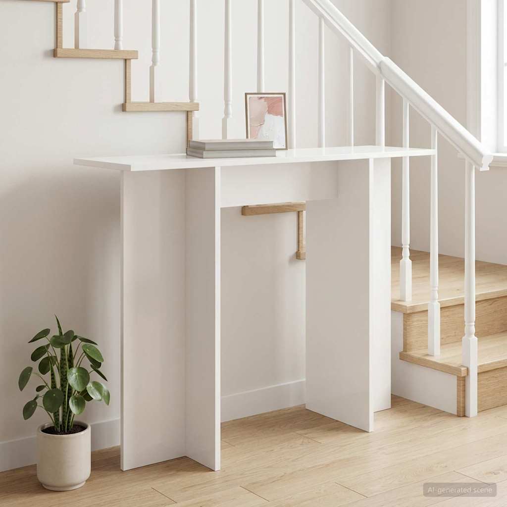 vidaXL Konsola Biały 100 x 30 x 75 cm Drewno inżynieryjne