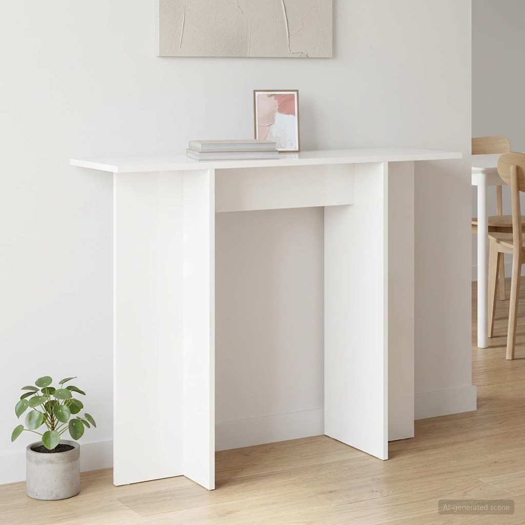 vidaXL Konsola Biały 100 x 30 x 75 cm Drewno inżynieryjne