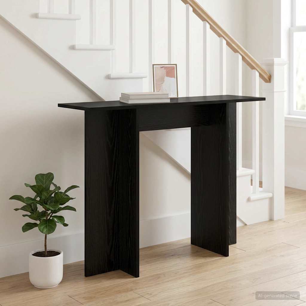 vidaXL Konsola Czarny dąb 100 x 30 x 75 cm Drewno inżynieryjne