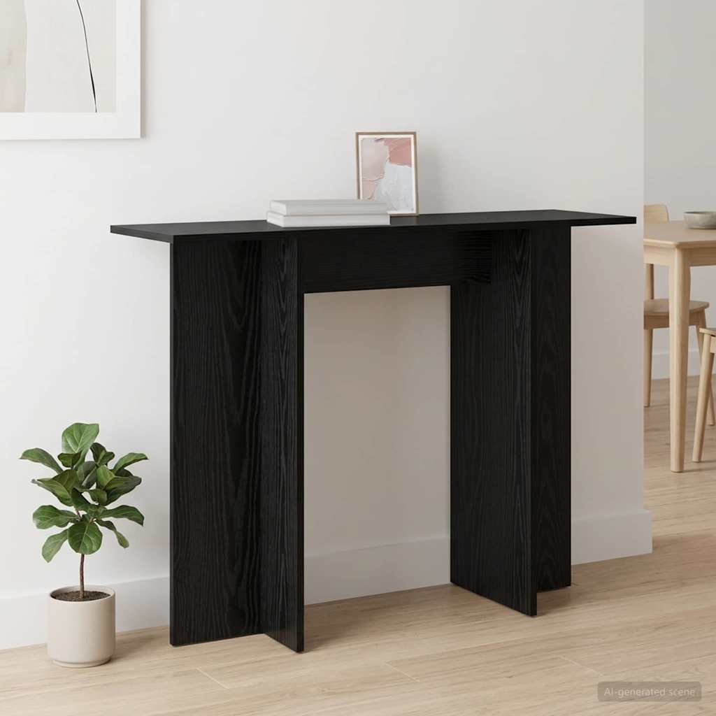 vidaXL Konsola Czarny dąb 100 x 30 x 75 cm Drewno inżynieryjne