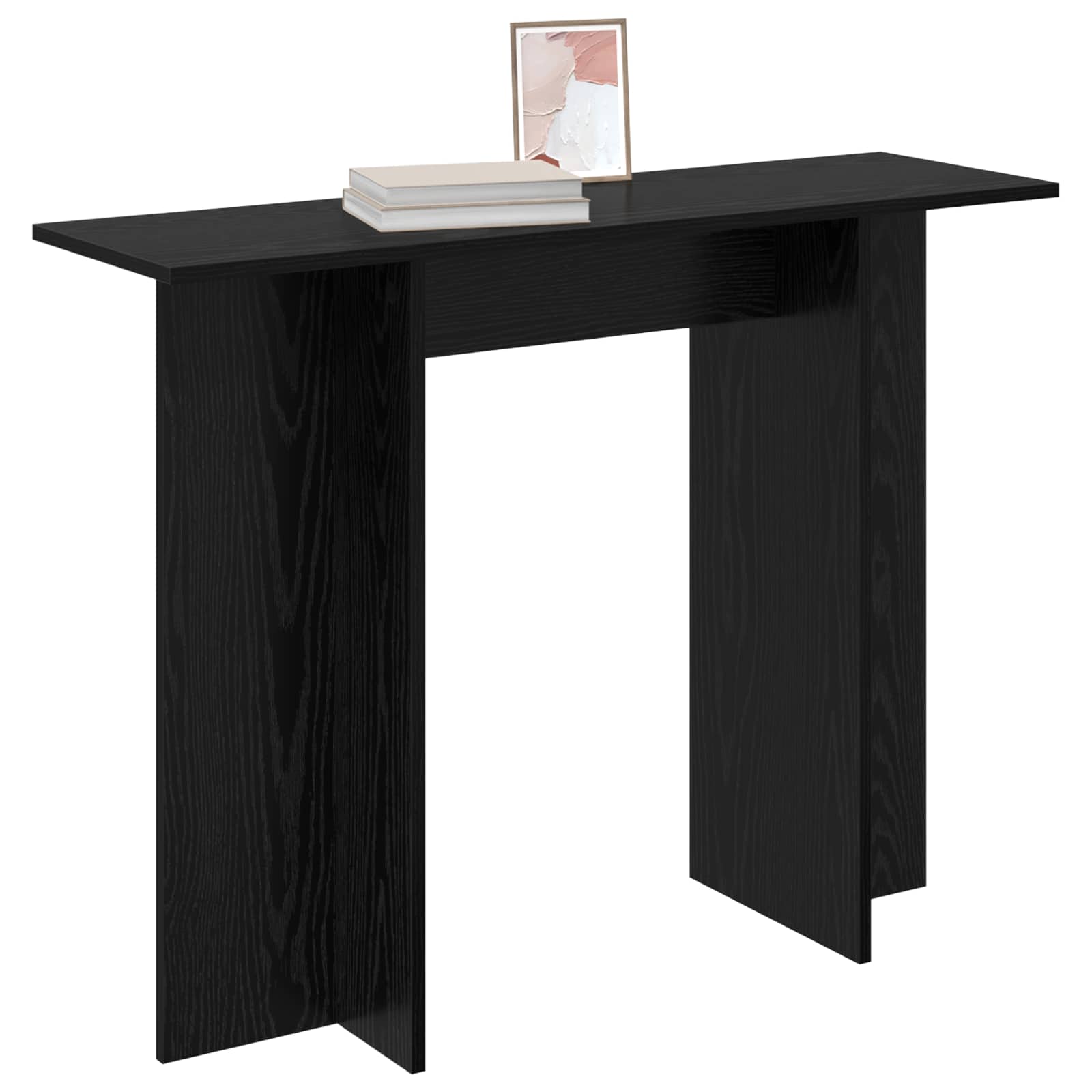 vidaXL Konsola Czarny dąb 100 x 30 x 75 cm Drewno inżynieryjne