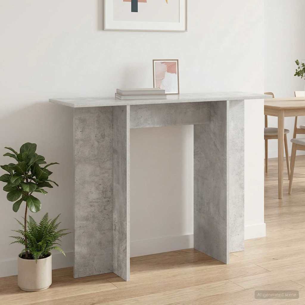 vidaXL Konsola Betonowy szary 100 x 30 x 75 cm Drewno inżynieryjne