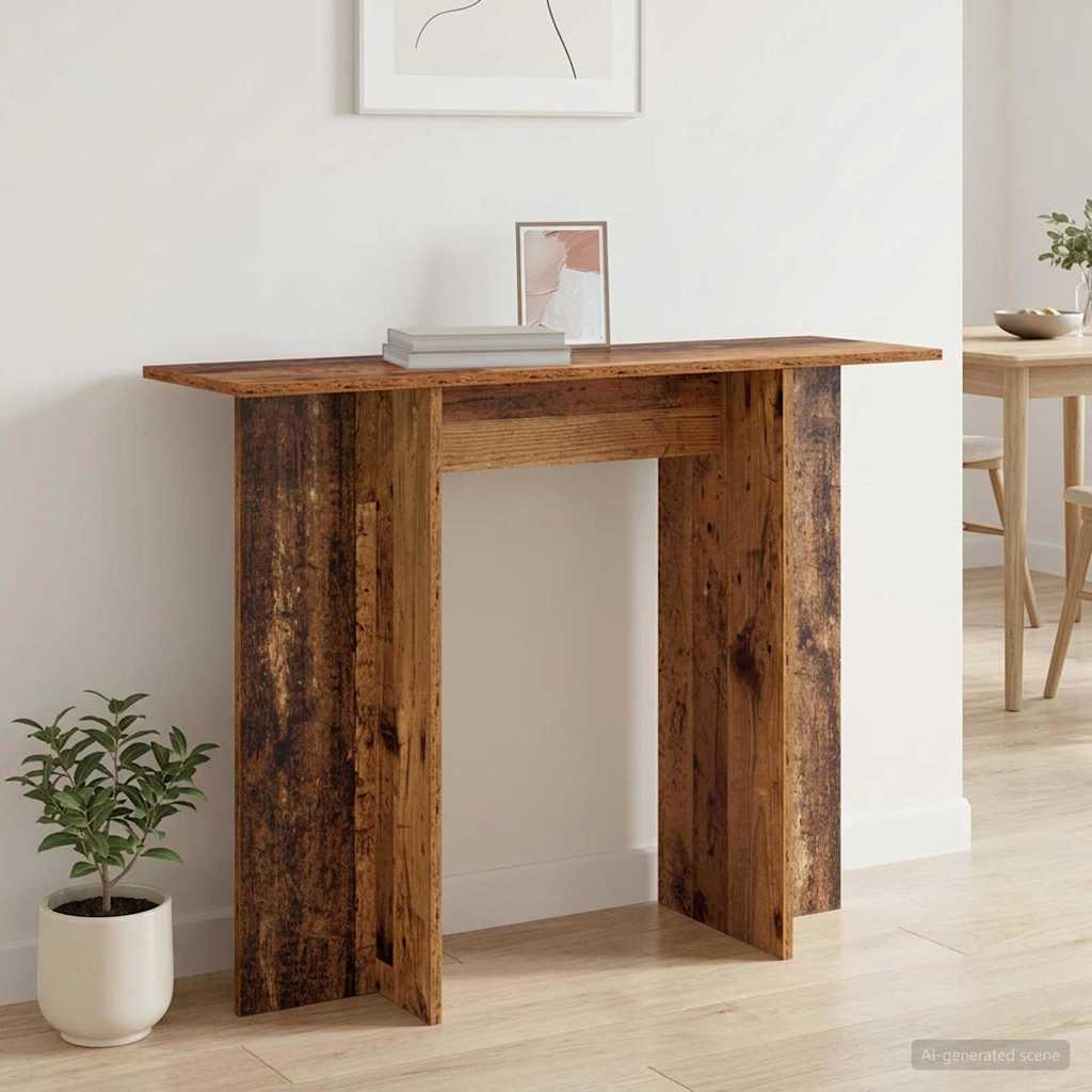 vidaXL Konsola Stare drewno 100 x 30 x 75 cm Drewno inżynieryjne