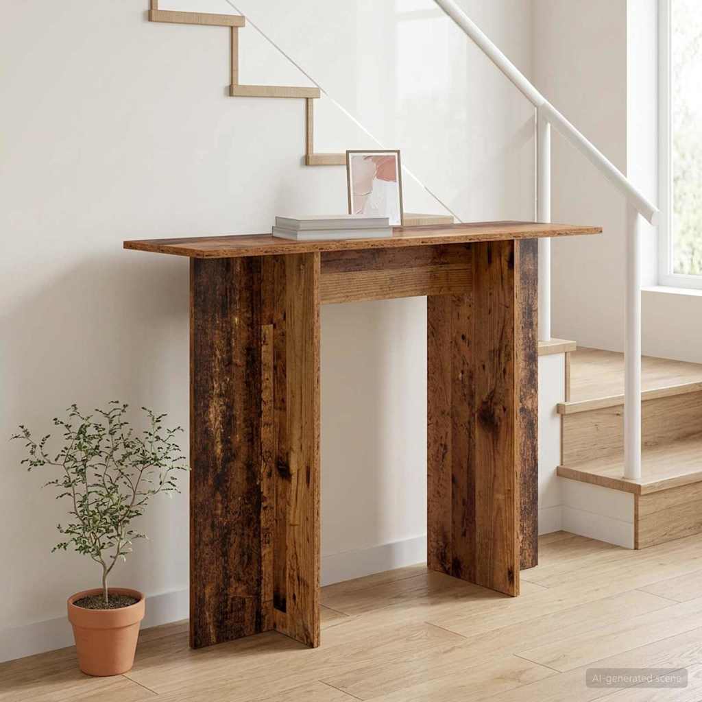 vidaXL Konsola Stare drewno 100 x 30 x 75 cm Drewno inżynieryjne