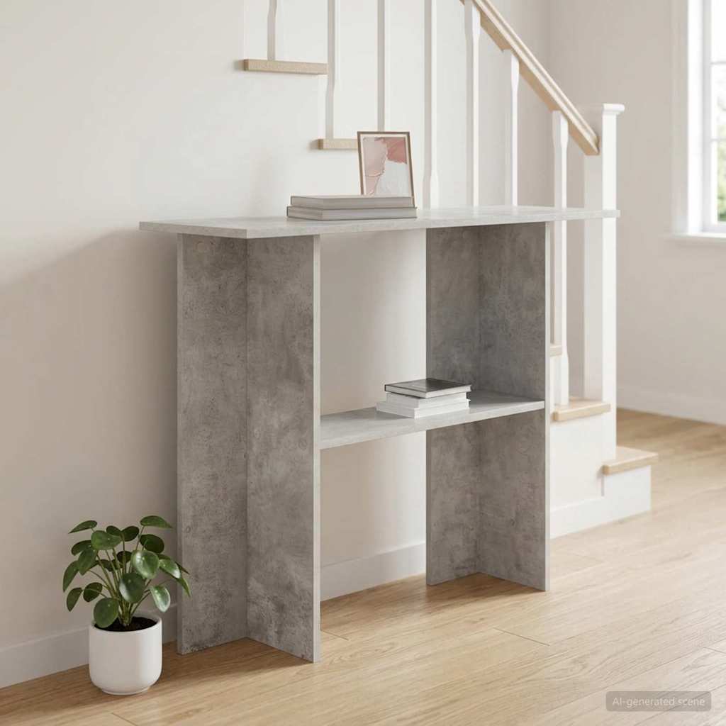 vidaXL Konsola Betonowy szary 100 x 30 x 75 cm Drewno inżynieryjne