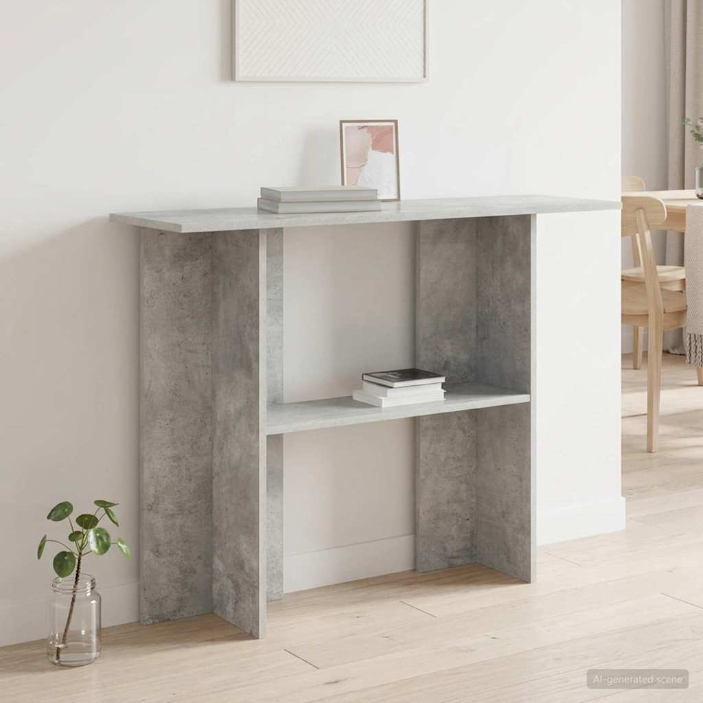 vidaXL Konsola Betonowy szary 100 x 30 x 75 cm Drewno inżynieryjne