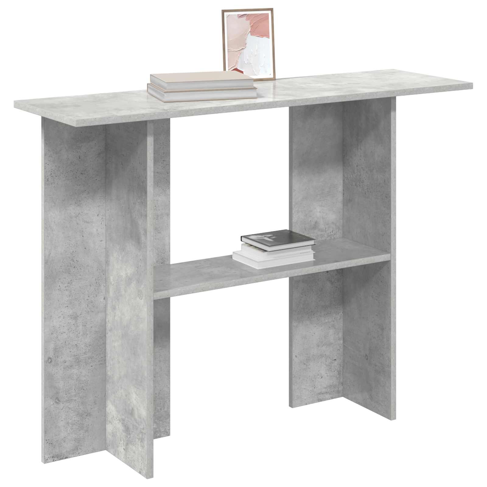 vidaXL Konsola Betonowy szary 100 x 30 x 75 cm Drewno inżynieryjne