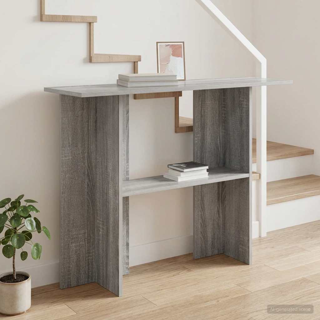 vidaXL Konsola Szary Sonoma 100 x 30 x 75 cm Drewno inżynieryjne