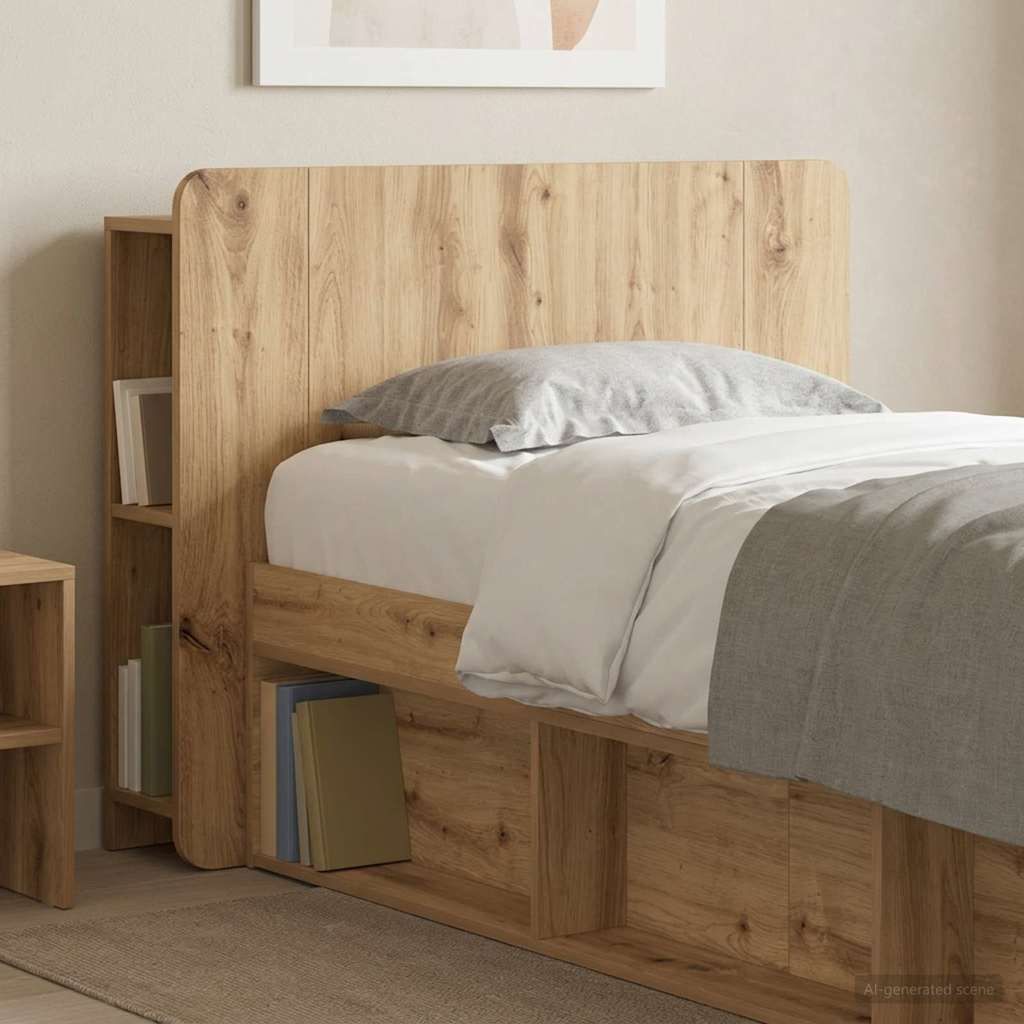 vidaXL Szafka z zagłówkiem Dąb artisan 80 cm Drewno inżynieryjne