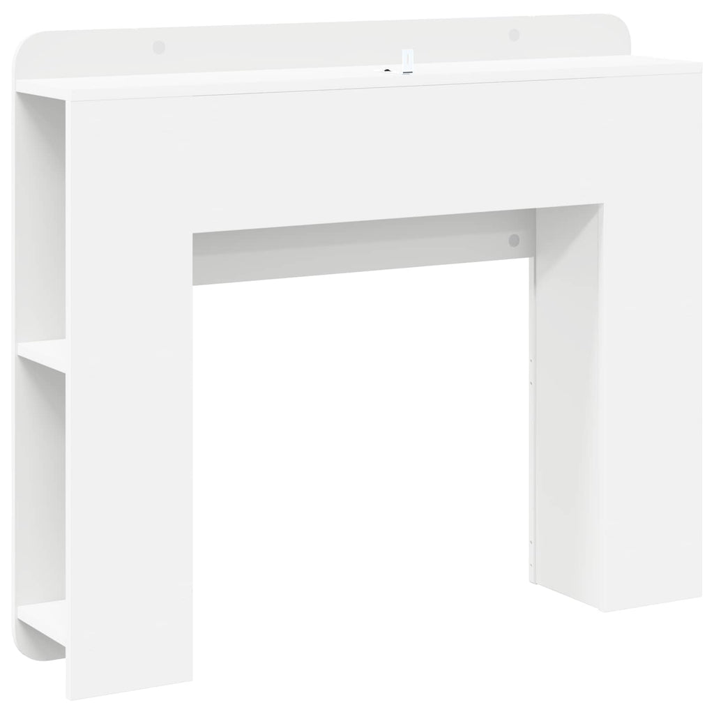 vidaXL Szafka z zagłówkiem z przechowywaniem Biały Drewno inżynieryjne