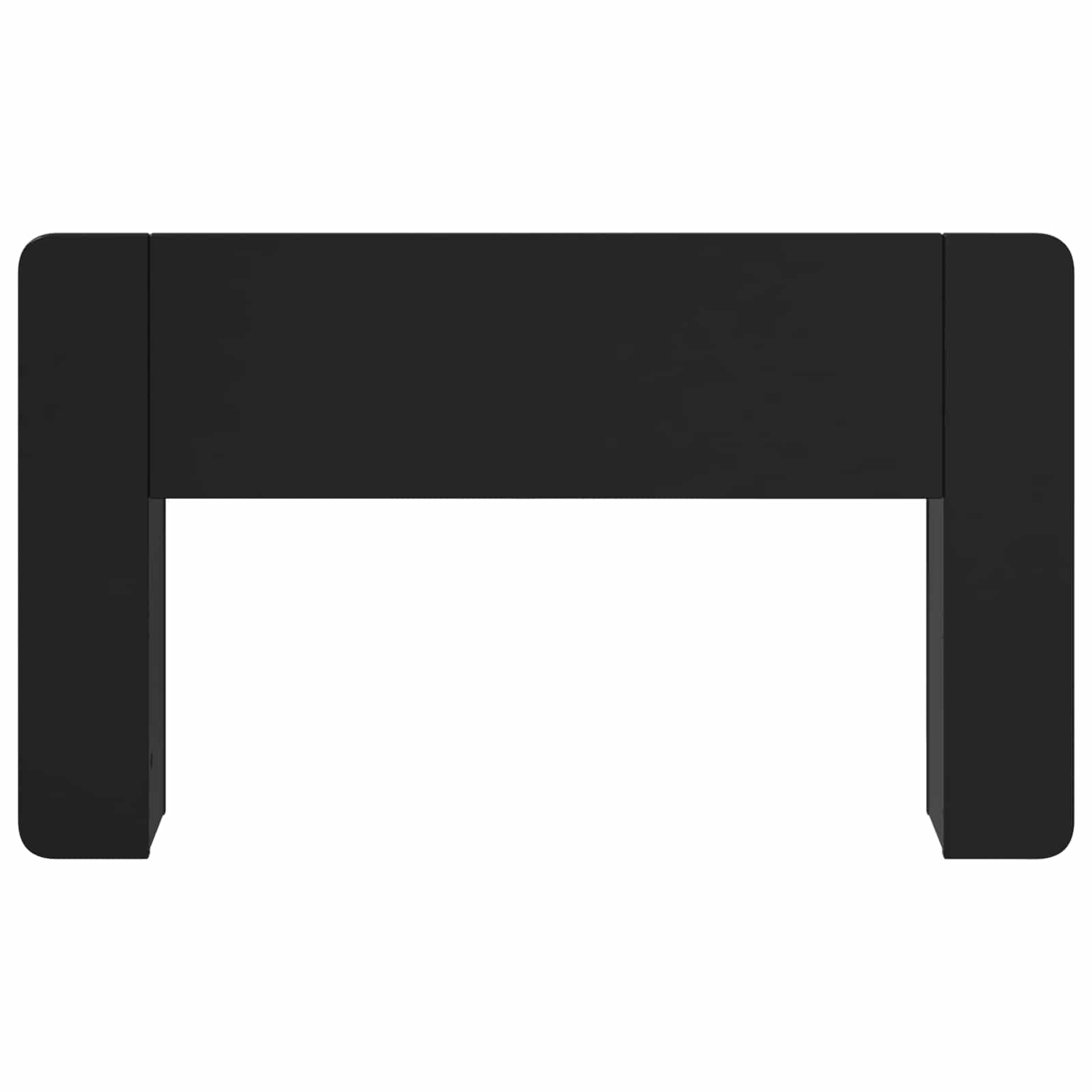 vidaXL Szafka z zagłówkiem z przechowywaniem Czarny 135 x 18,5 x 80 cm