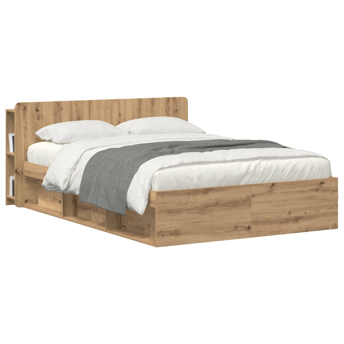 vidaXL Szafka z zagłówkiem Dąb artisan 140 cm Drewno inżynieryjne