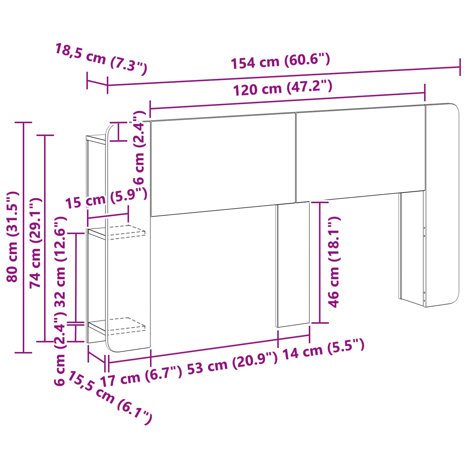 vidaXL Szafka z zagłówkiem Dąb artisan 140 cm Drewno inżynieryjne