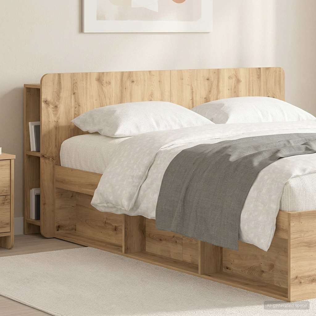 vidaXL Szafka z zagłówkiem Dąb artisan 160 cm Drewno inżynieryjne