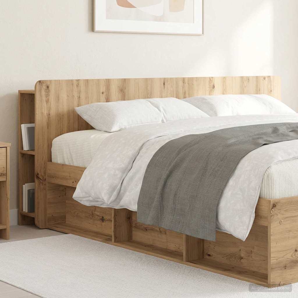 vidaXL Szafka z zagłówkiem Dąb artisan 180 cm Drewno inżynieryjne