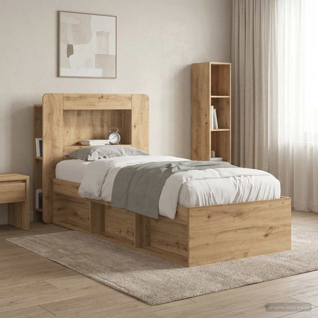 vidaXL Szafka z zagłówkiem Dąb artisan 80 cm Drewno inżynieryjne