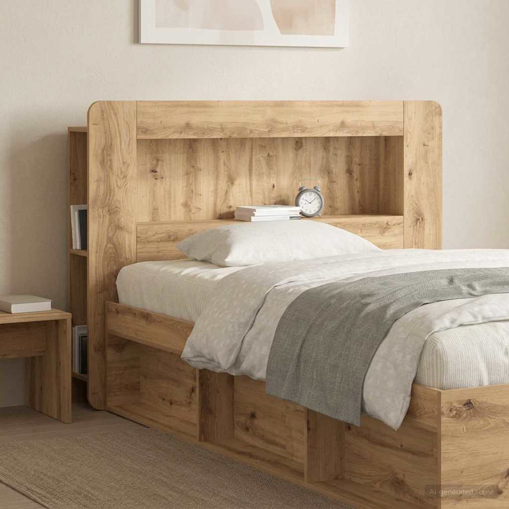 vidaXL Szafka z zagłówkiem Dąb artisan 100 cm Drewno inżynieryjne