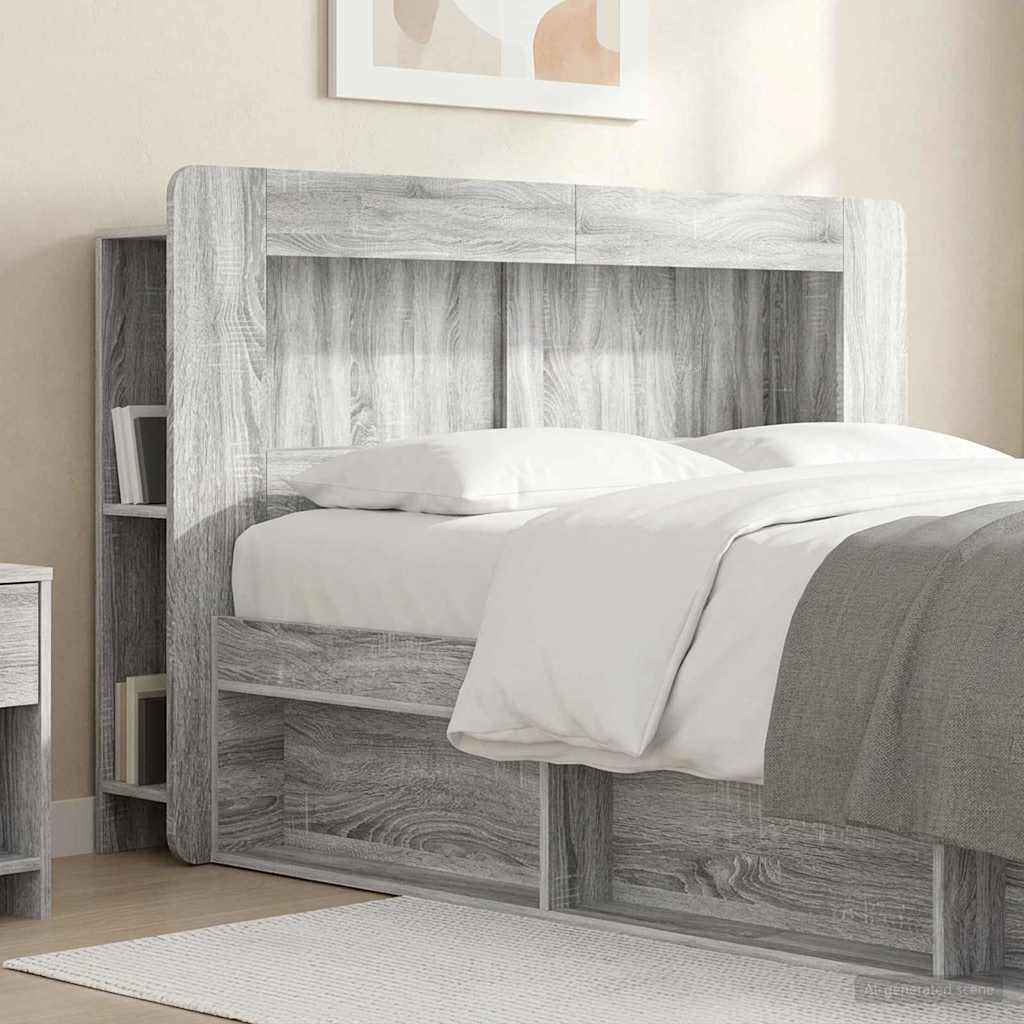 vidaXL Szafka z zagłówkiem Szary Sonoma Drewno inżynieryjne