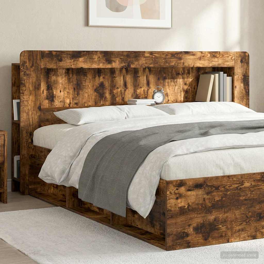 vidaXL Szafka z zagłówkiem Dąb Wędzony 215 x 18,5 x 100 cm