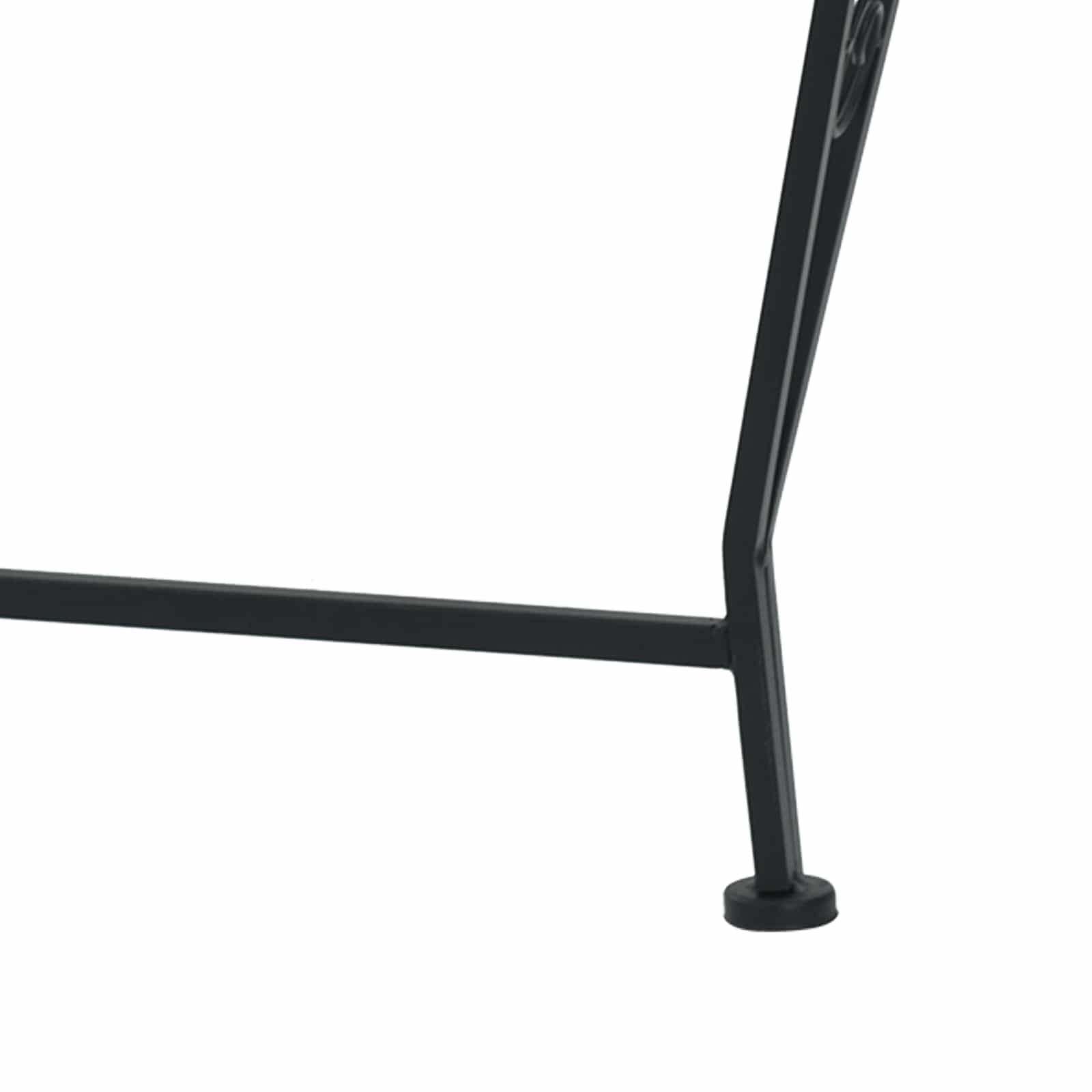 vidaXL Ławka Drzewna Ø 160 x 89 cm Stal Czarny Okrągły