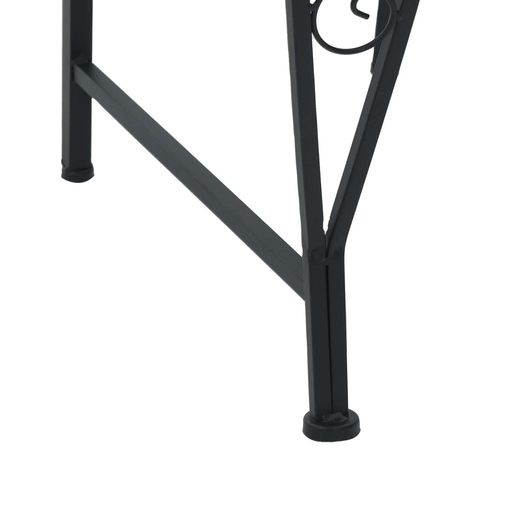 vidaXL Ławka Drzewna 4-Liczba miejsc 160 x 80 x 89 cm Stal Czarny