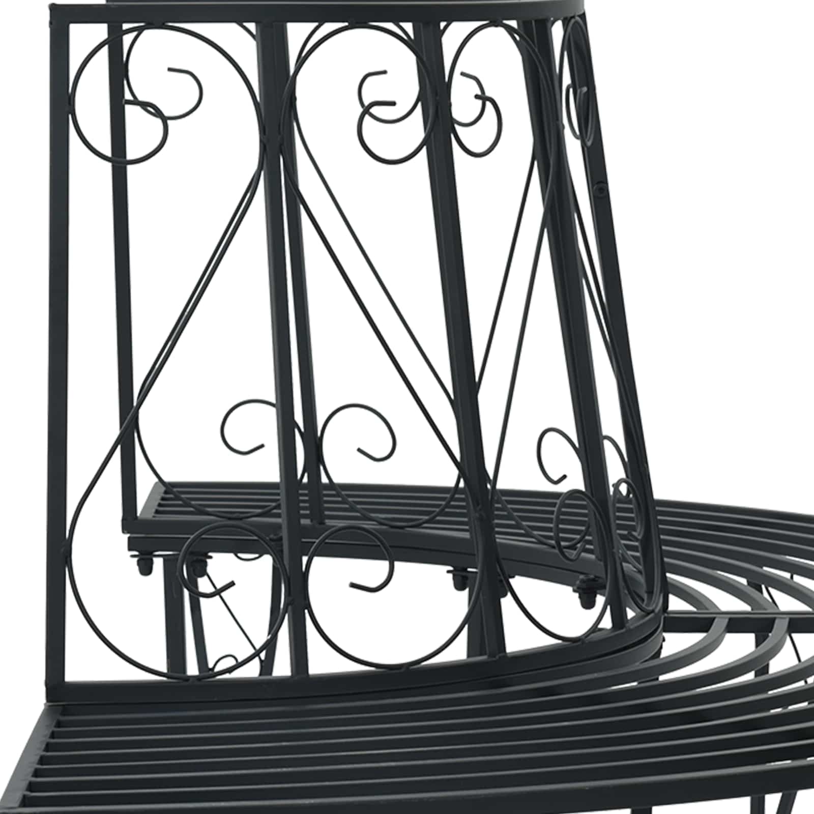 vidaXL Ławka Drzewna 4-Liczba miejsc 160 x 80 x 89 cm Stal Czarny