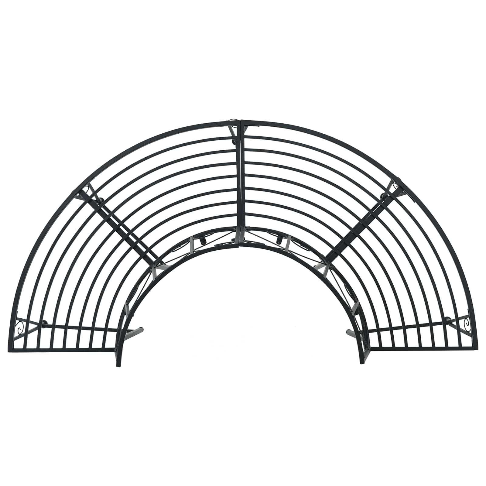 vidaXL Ławka Drzewna 4-Liczba miejsc 160 x 80 x 89 cm Stal Czarny