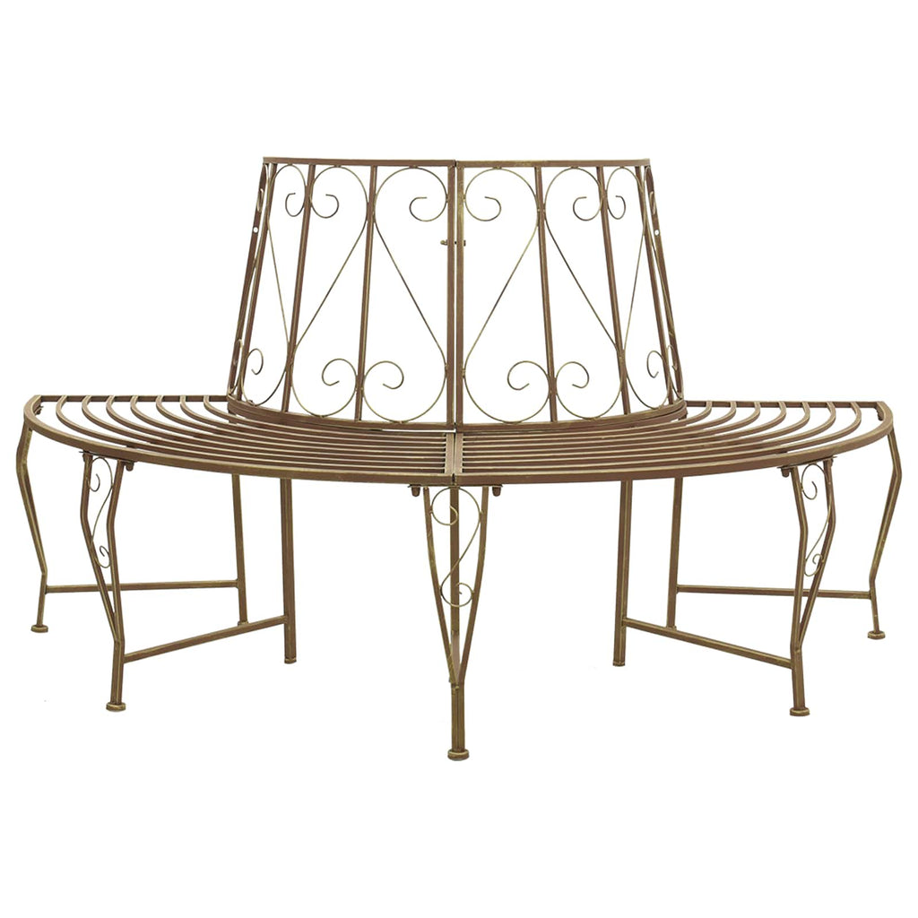 vidaXL Ławka Drzewna 4-Liczba miejsc 160 x 80 x 89 cm Stal