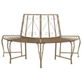 vidaXL Ławka Drzewna 4-Liczba miejsc 160 x 80 x 89 cm Stal