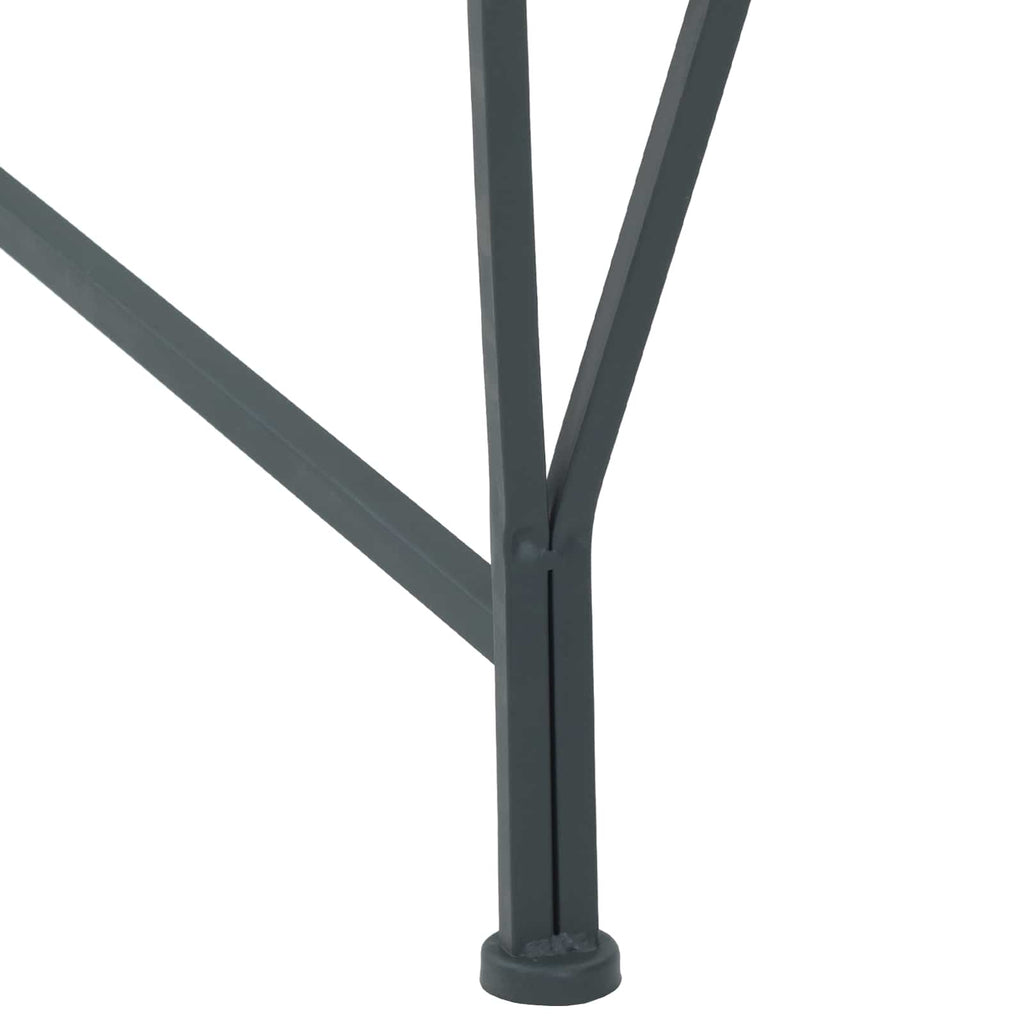 vidaXL Ławka Drzewna 8-Liczba miejsc Ø 160 x 44 cm Stal Srebrnoszary
