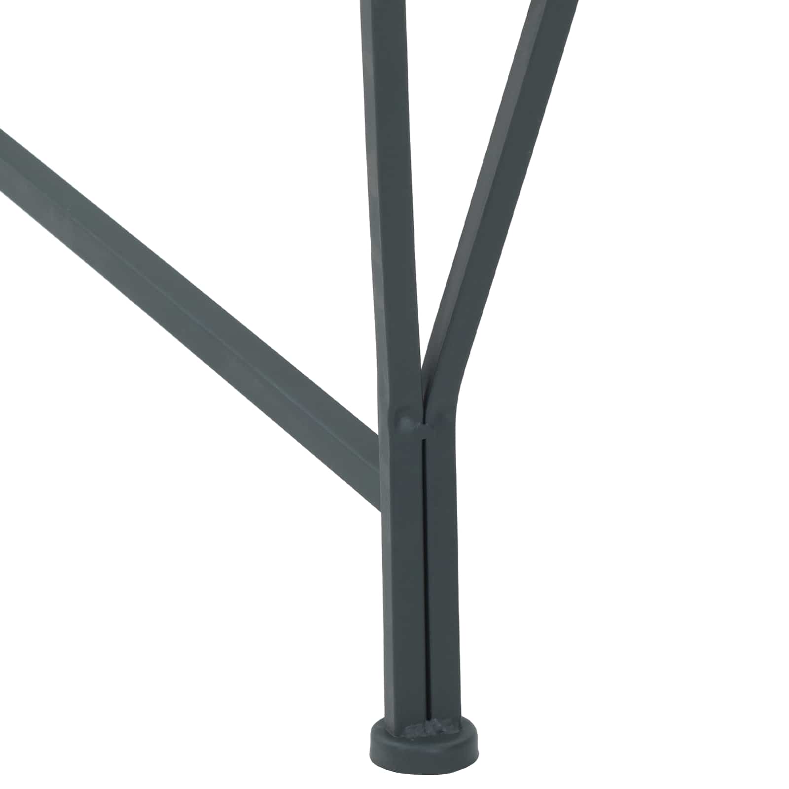 vidaXL Ławka Drzewna 8-Liczba miejsc Ø 160 x 44 cm Stal Srebrnoszary