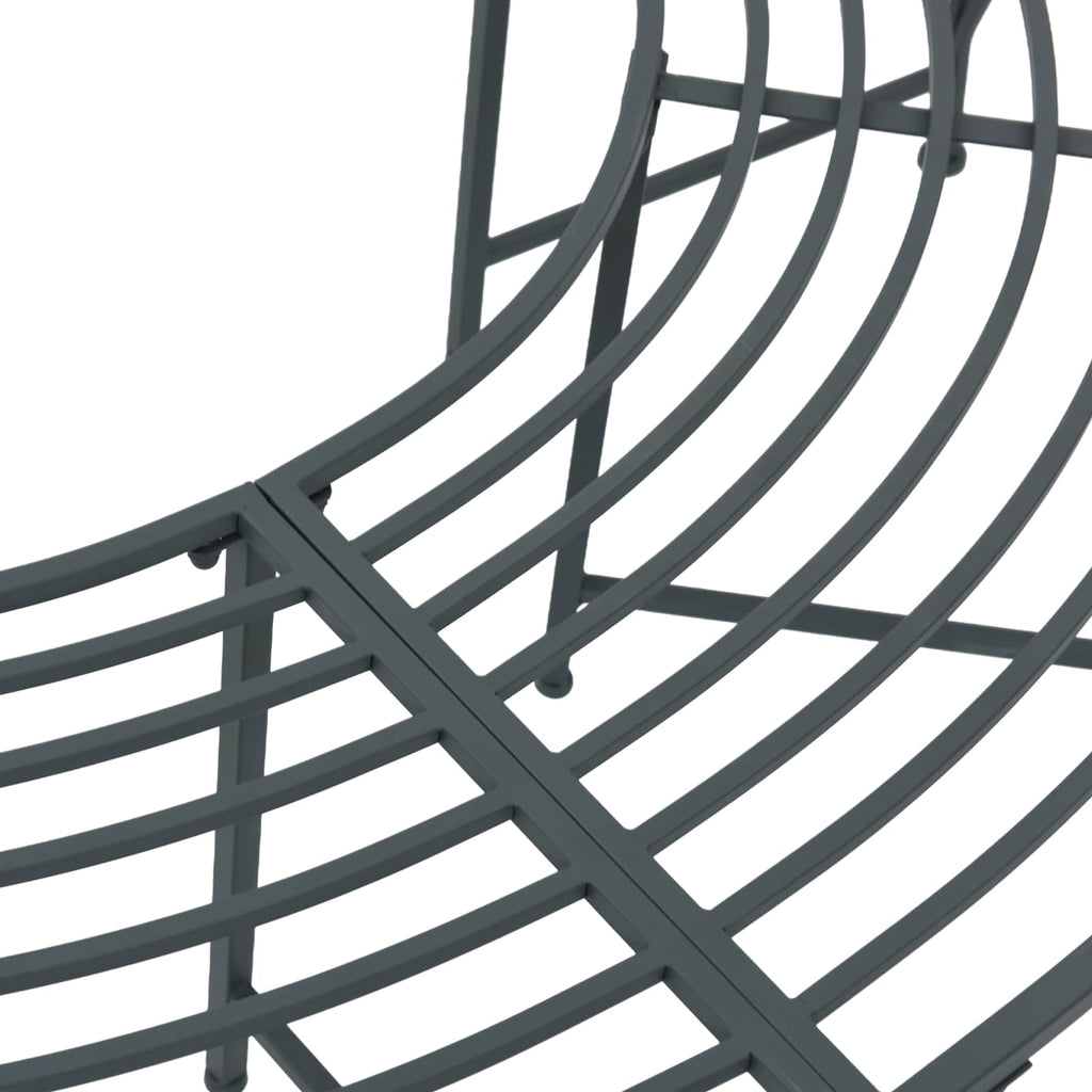 vidaXL Ławka Drzewna 4-Liczba miejsc 160 x 80 x 44 cm Stal