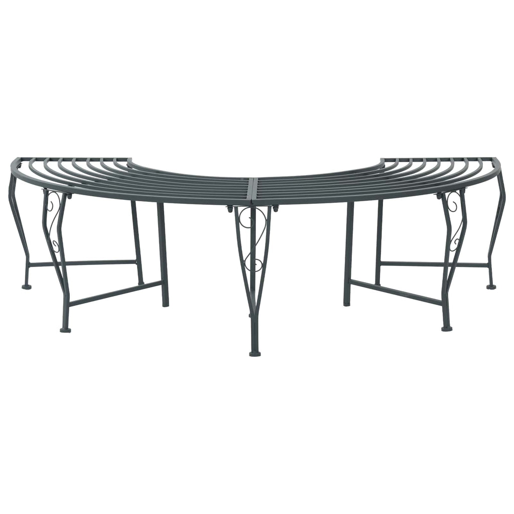 vidaXL Ławka Drzewna 4-Liczba miejsc 160 x 80 x 44 cm Stal