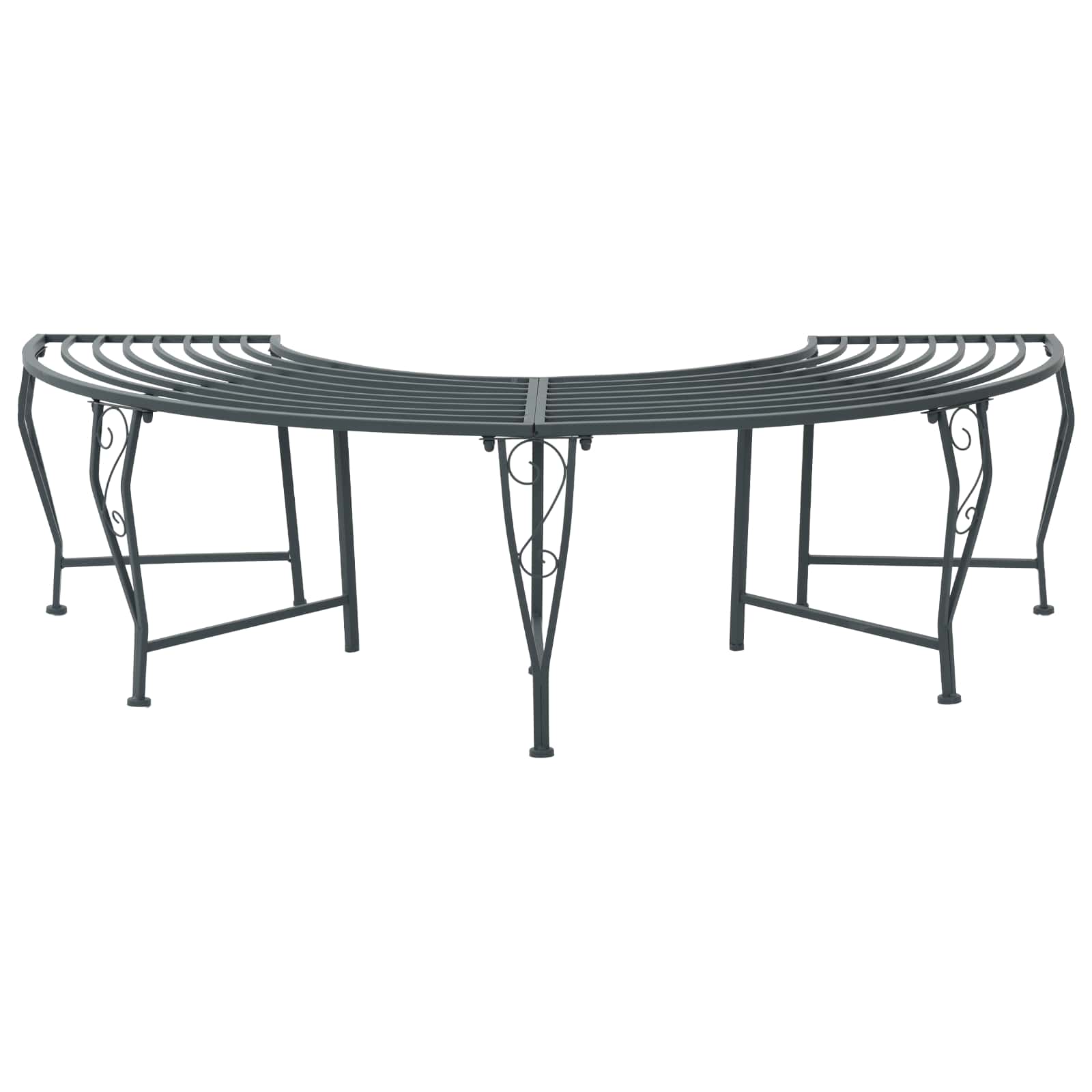 vidaXL Ławka Drzewna 4-Liczba miejsc 160 x 80 x 44 cm Stal