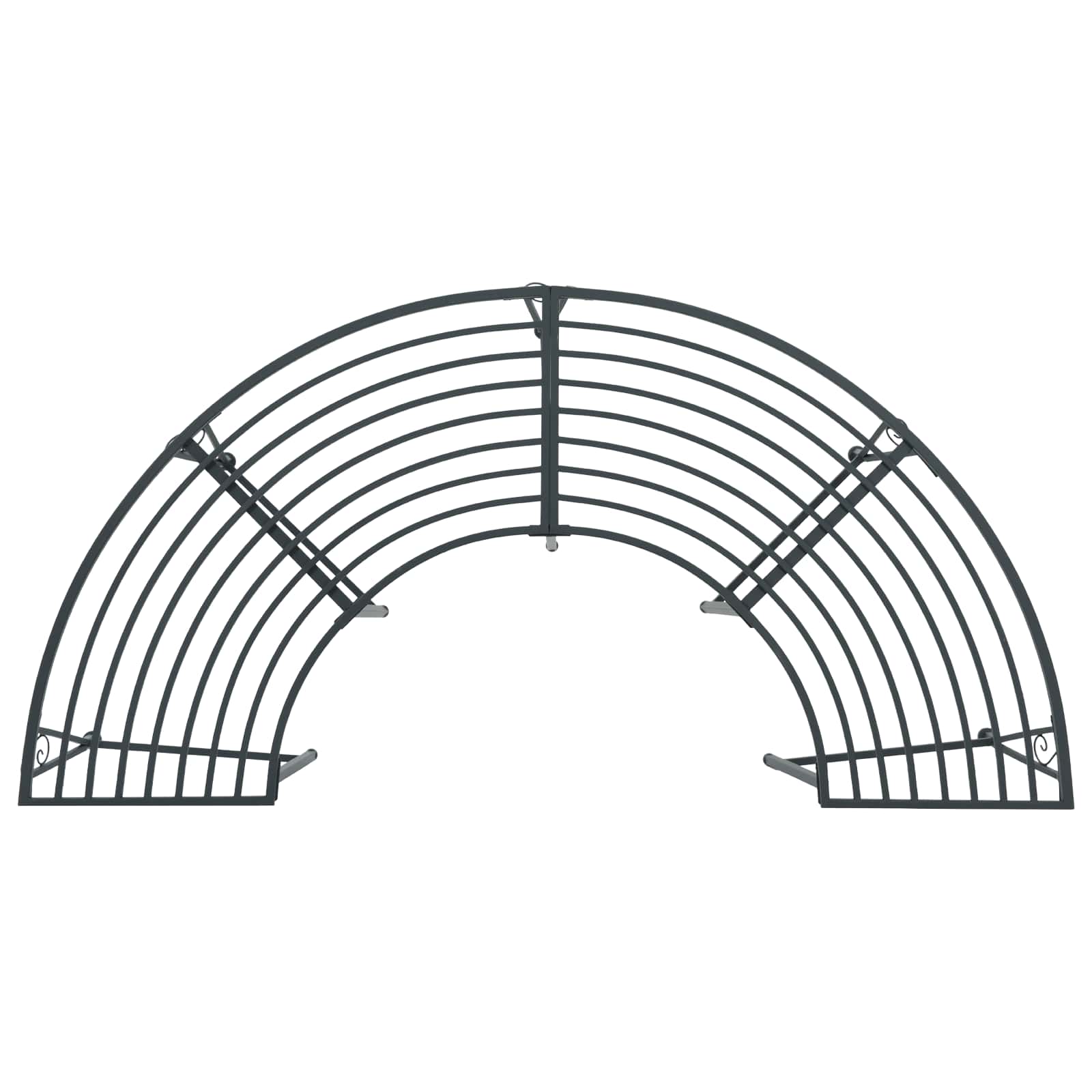 vidaXL Ławka Drzewna 4-Liczba miejsc 160 x 80 x 44 cm Stal