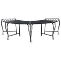 vidaXL Ławka Drzewna 4-Liczba miejsc 160 x 80 x 44 cm Stal Czarny