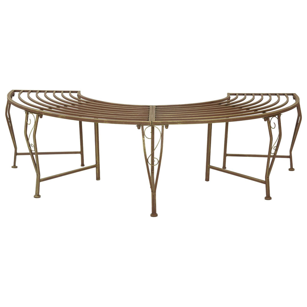 vidaXL Ławka Drzewna 4-Liczba miejsc 160 x 80 x 44 cm Stal