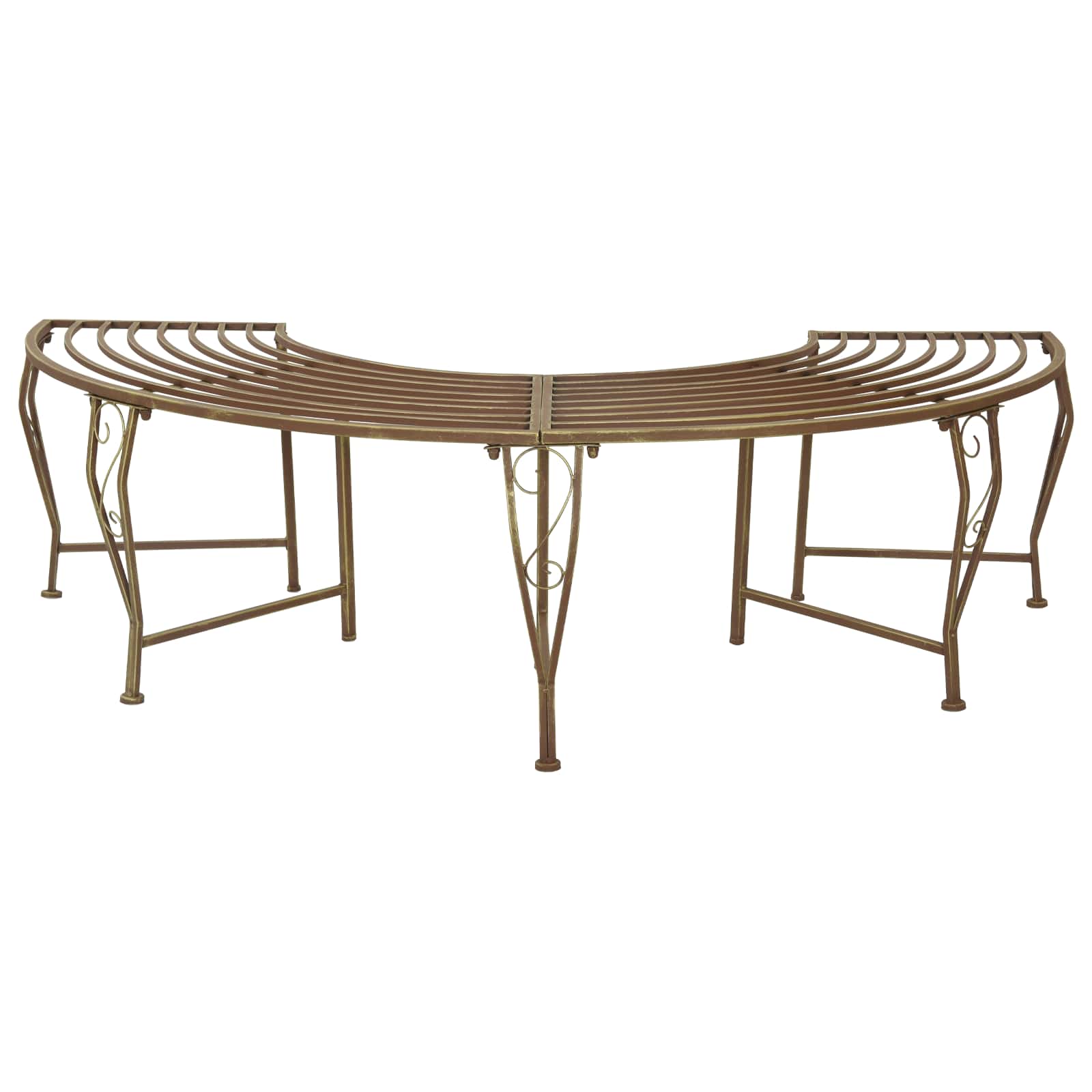 vidaXL Ławka Drzewna 4-Liczba miejsc 160 x 80 x 44 cm Stal