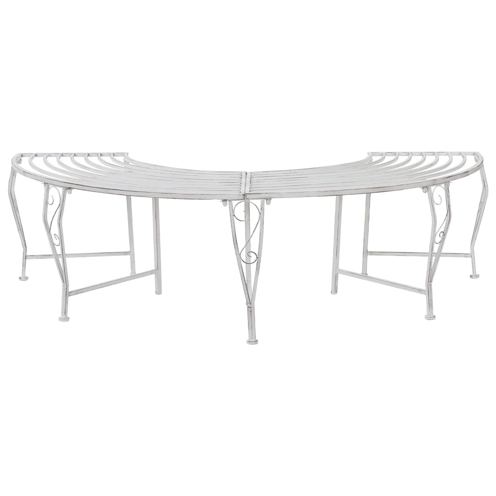 vidaXL Ławka Drzewna 4-Liczba miejsc 160 x 80 x 44 cm Stal