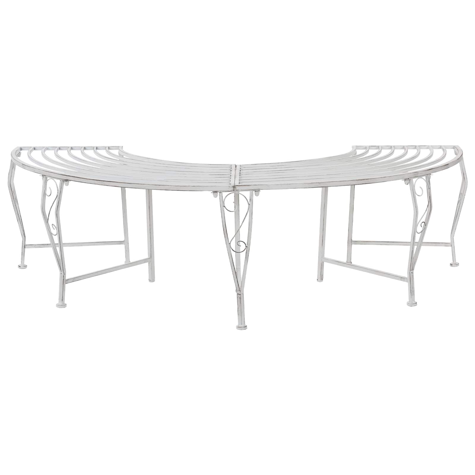 vidaXL Ławka Drzewna 4-Liczba miejsc 160 x 80 x 44 cm Stal