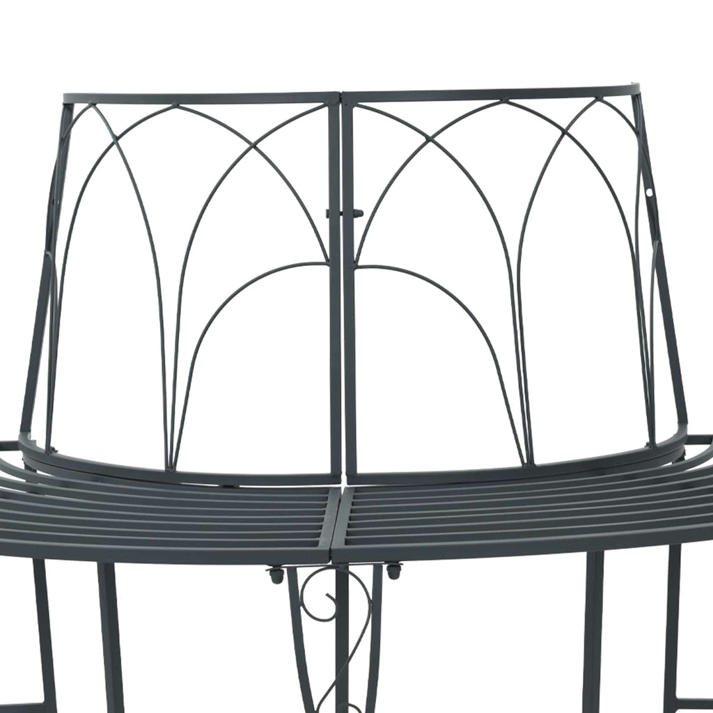 vidaXL Ławka Drzewna 4-Liczba miejsc 160 x 80 x 89 cm Stal