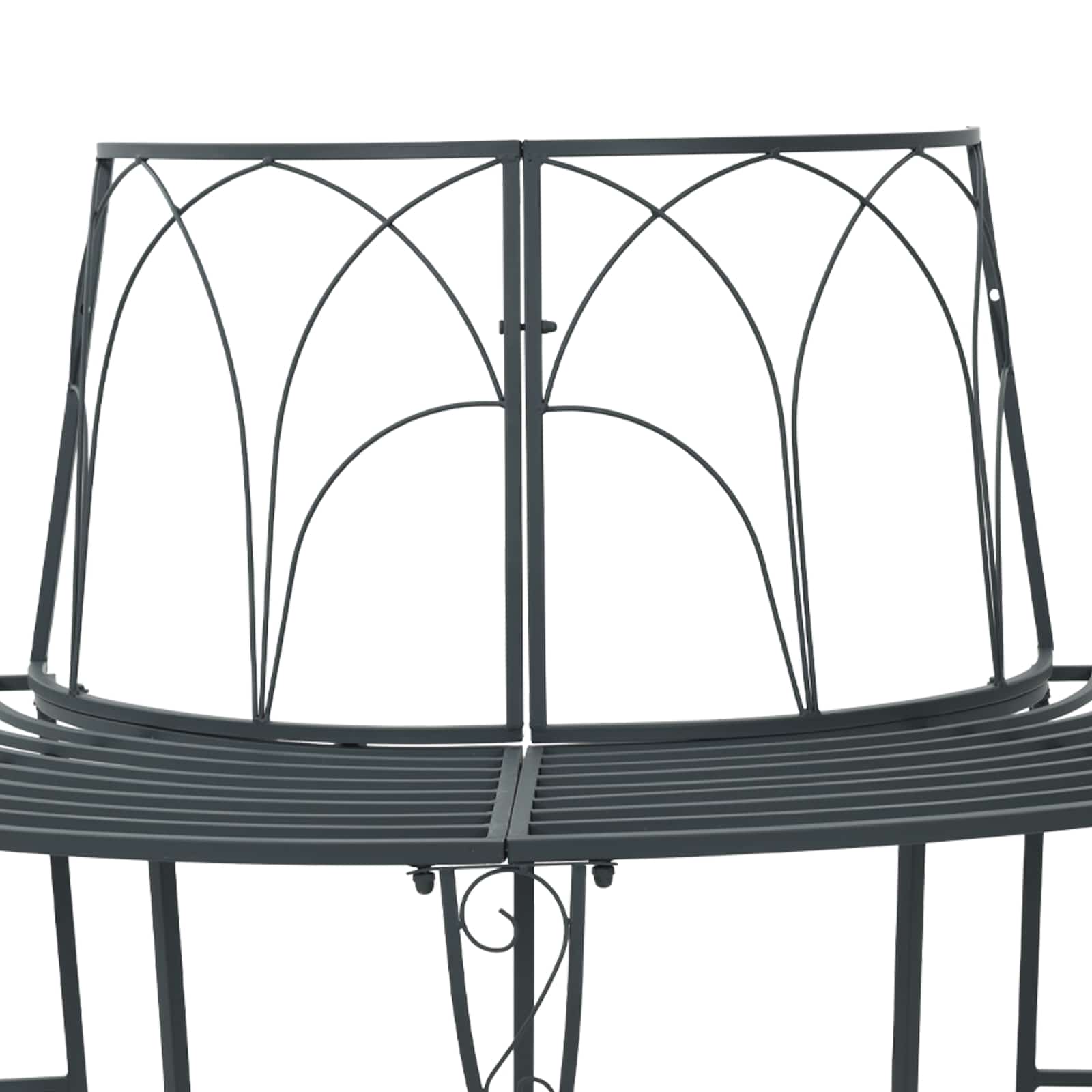 vidaXL Ławka Drzewna 4-Liczba miejsc 160 x 80 x 89 cm Stal