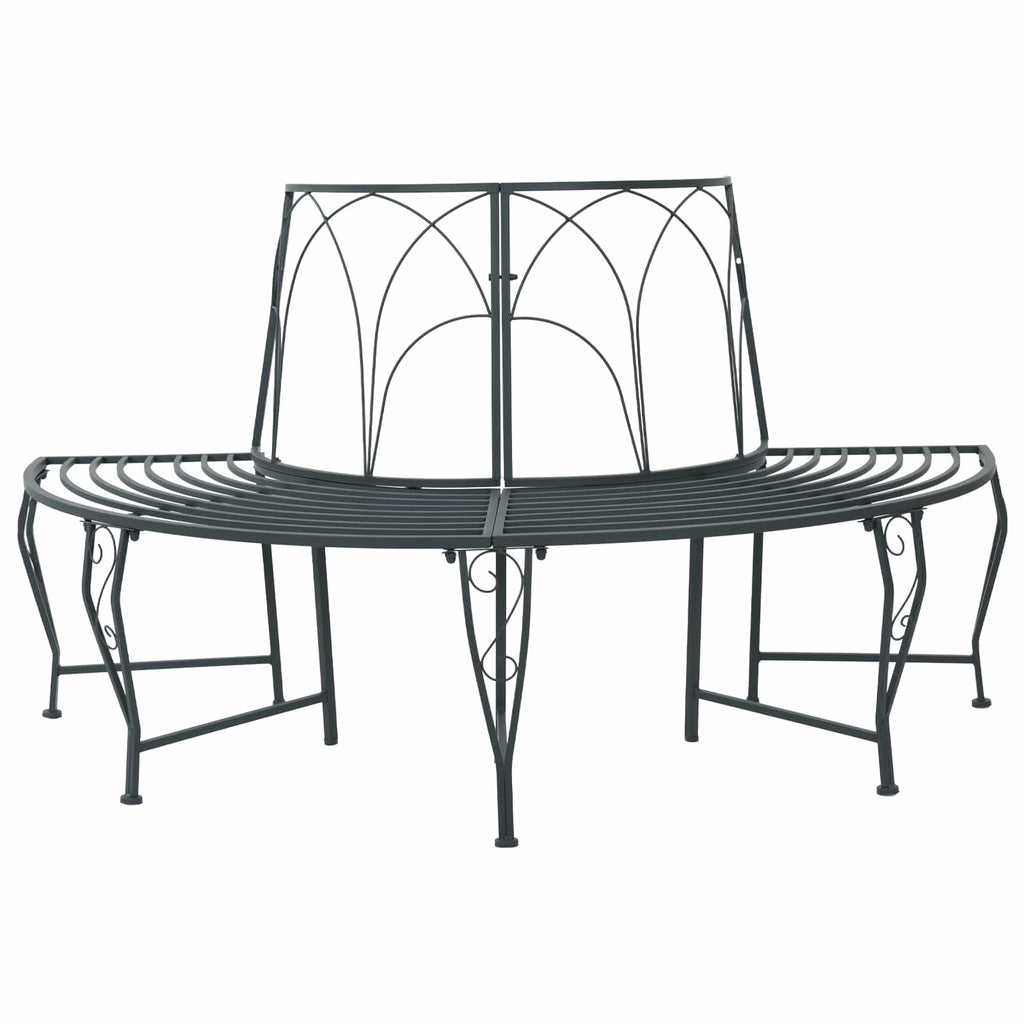 vidaXL Ławka Drzewna 4-Liczba miejsc 160 x 80 x 89 cm Stal