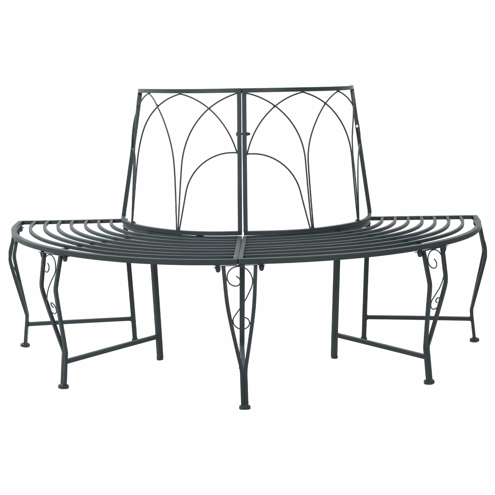 vidaXL Ławka Drzewna 4-Liczba miejsc 160 x 80 x 89 cm Stal