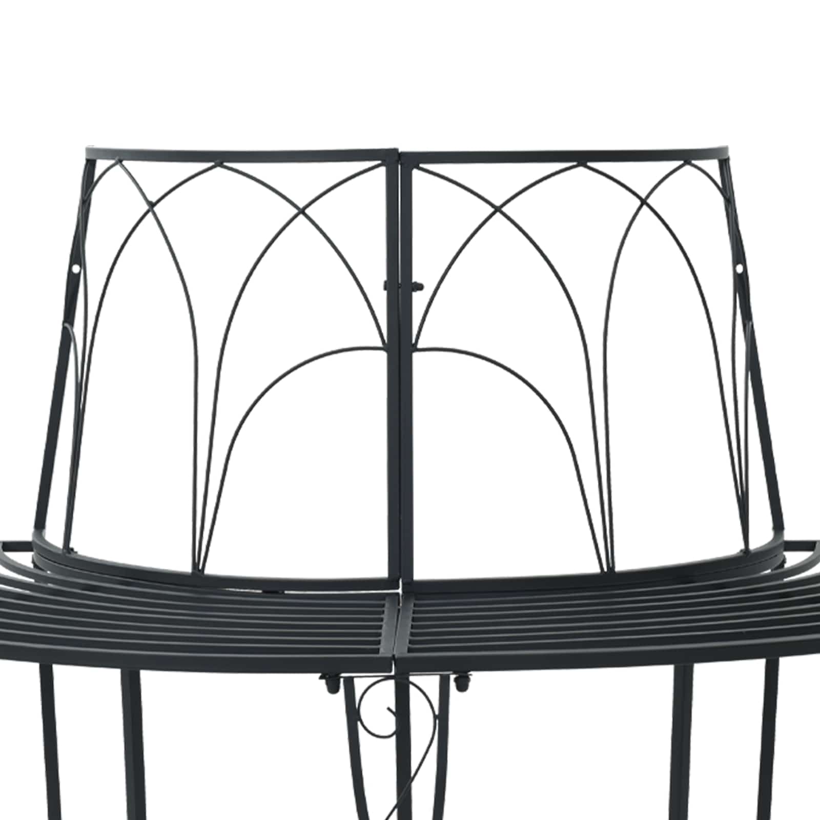 vidaXL Ławka Drzewna 4-Liczba miejsc 160 x 80 x 89 cm Stal Czarny