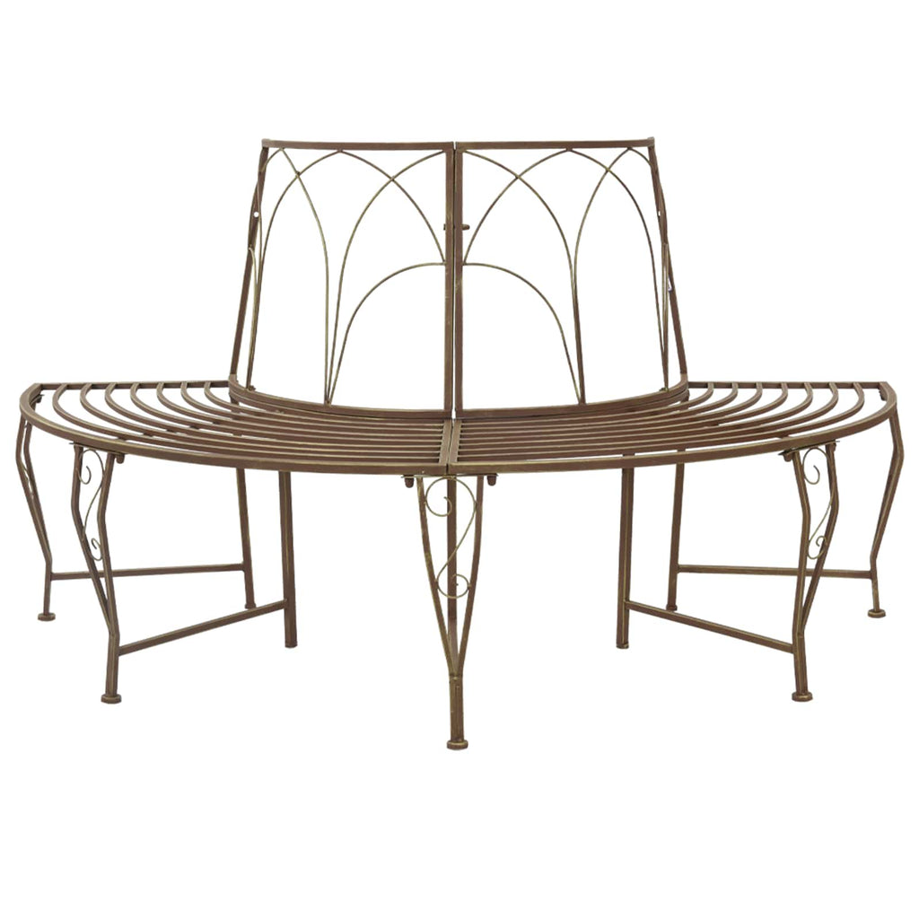 vidaXL Ławka Drzewna 4-Liczba miejsc 160 x 80 x 89 cm Stal
