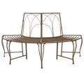 vidaXL Ławka Drzewna 4-Liczba miejsc 160 x 80 x 89 cm Stal