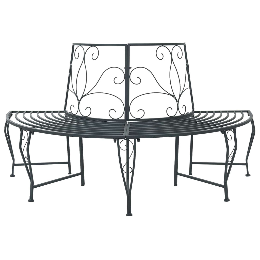 vidaXL Ławka Drzewna 4-Liczba miejsc 160 x 80 x 89 cm Stal