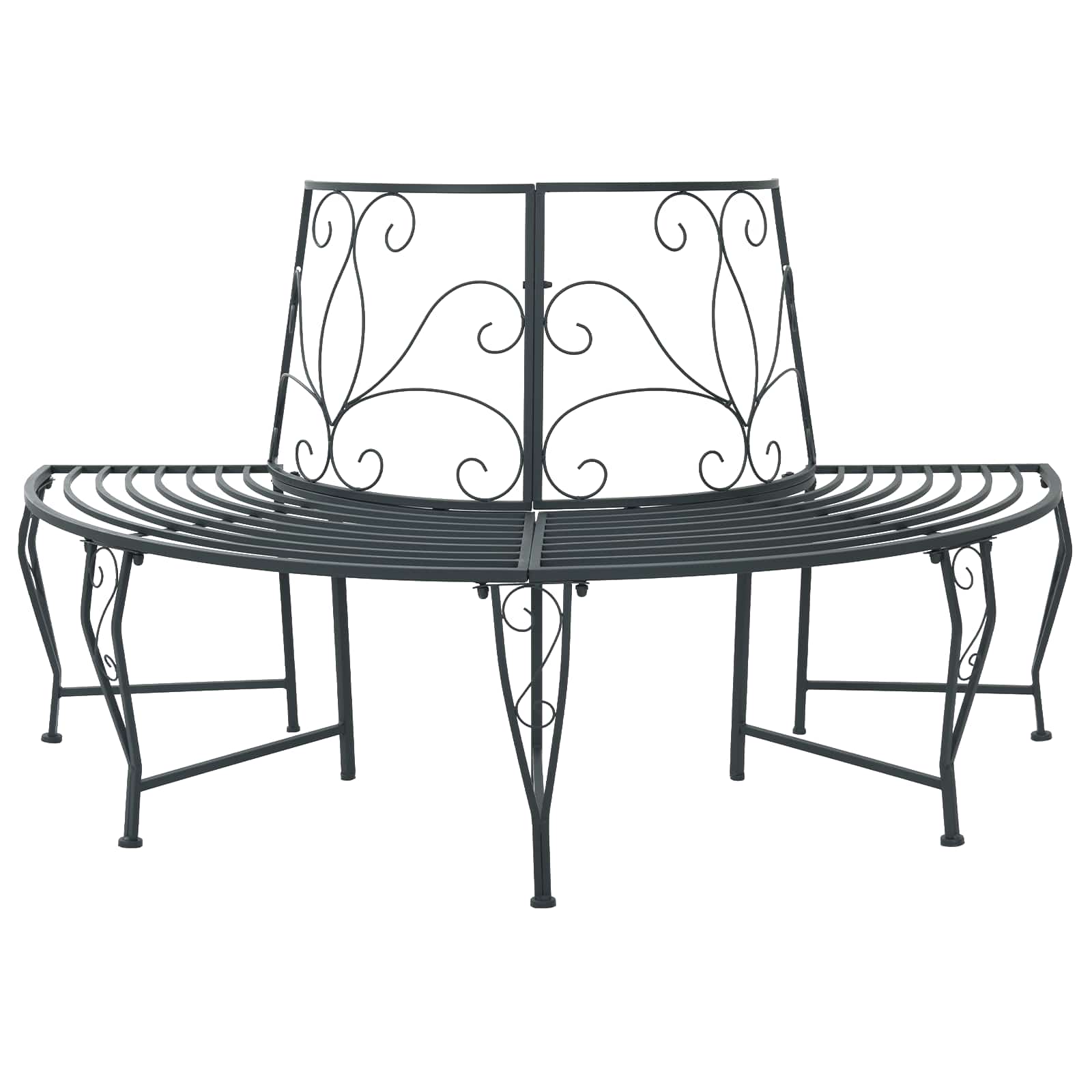 vidaXL Ławka Drzewna 4-Liczba miejsc 160 x 80 x 89 cm Stal